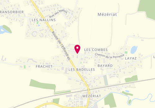 Plan de DEGLETAGNE Céline, 131 Chemin des Badelles, 01660 Mézériat