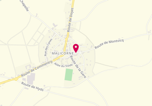 Plan de PARIS Géraldine, 4 Route de Montvicq, 03600 Malicorne