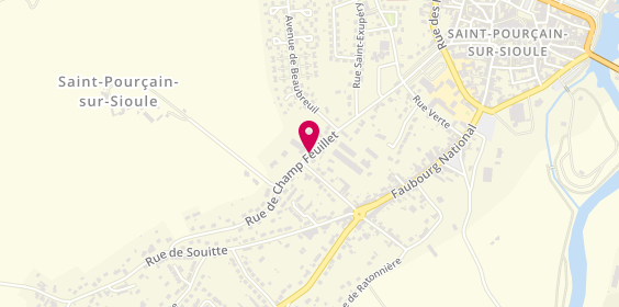 Plan de SIMONIN Laura, 32 Rue du Champ Feuillet, 03500 Saint-Pourçain-sur-Sioule