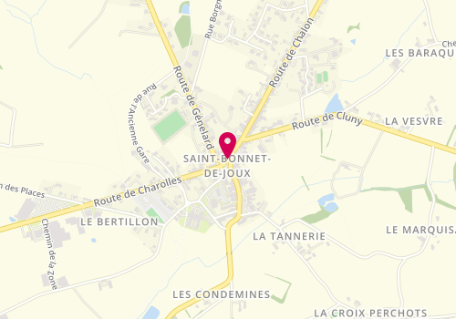 Plan de DECLUNDER Océane, Place du Champ de Foire, 71220 Saint-Bonnet-de-Joux