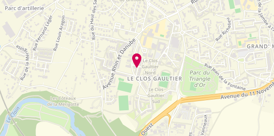 Plan de GALAND Bruno, 17 Rue du Clos Gaultier, 86000 Poitiers
