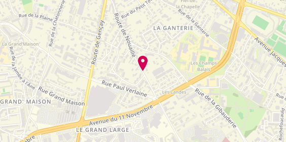 Plan de CHEVALLIER Sabine, 45 Route de Nouaille, 86000 Poitiers