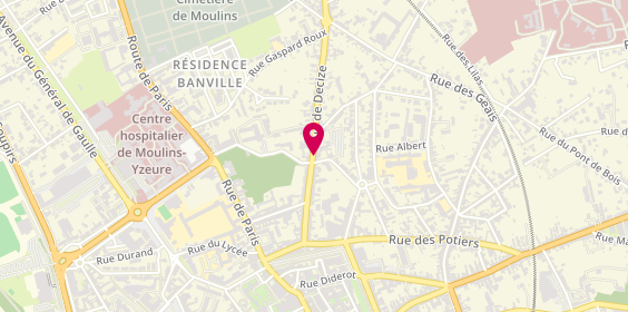 Plan de PREVET Delphine, 34 Rue de Decize, 03000 Moulins