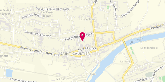 Plan de CHATONNET Séverine, 25 Rue Julien Dilligent, 36800 Saint-Gaultier