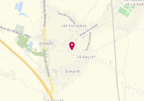 Plan de Infirmiere Liberale, 6 Route du Gallet, 71330 Simard