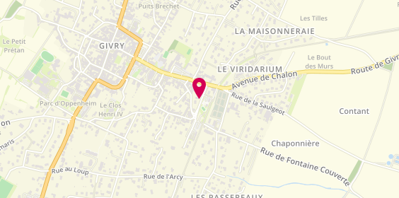 Plan de MAURICE Sandrine, 9 Rue de la Gare, 71640 Givry