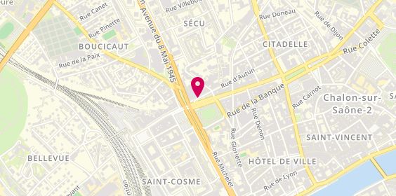 Plan de LEBEAU Jean Marc, 14 Place de la Republique, 71100 Chalon-sur-Saône