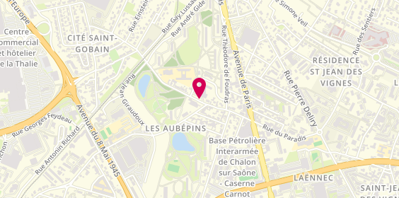 Plan de RICHARD Stéphanie, 34 Avenue de l'Aubepin, 71100 Chalon-sur-Saône