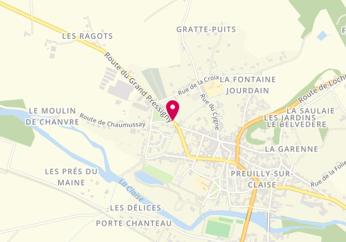 Plan de MIOT Michelle, 4 Route du Grand Pressigny, 37290 Preuilly-sur-Claise