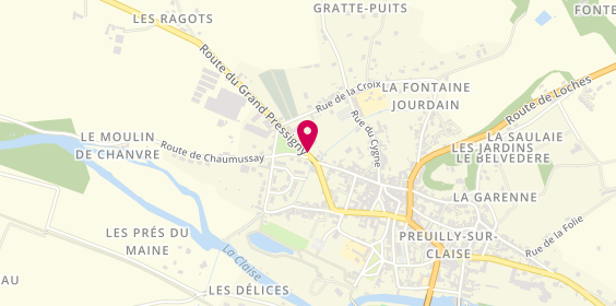 Plan de AUDET Françoise, 4 Route du Grand Pressigny, 37290 Preuilly-sur-Claise