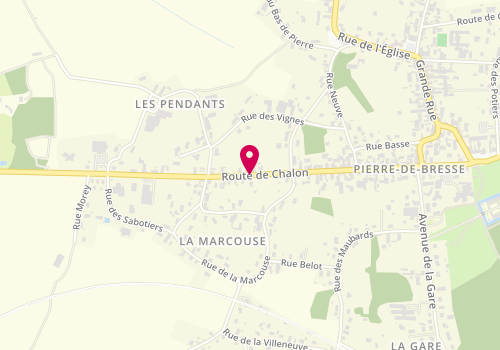 Plan de LARROZE-FRANCEZAT Catherine, 61 Route de Chalon, 71270 Pierre-de-Bresse