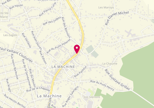 Plan de THIERRY Emilie, 16 Rue Jean Baptiste Machecourt, 58260 La Machine