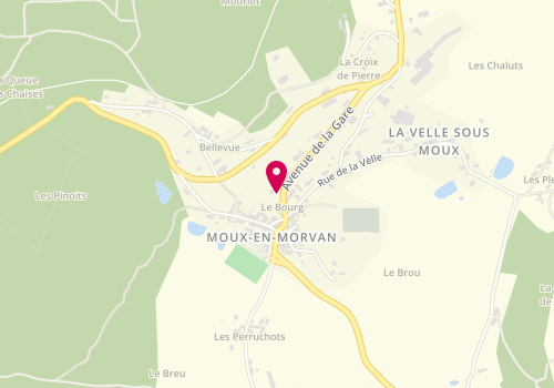 Plan de CHEVILLARD ROCHEFORT Christiane, Le Bourg, 58230 Moux-en-Morvan