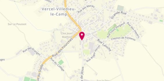 Plan de LEVACHER Fabienne, 13 Rue de Jésus, 25530 Vercel-Villedieu-le-Camp