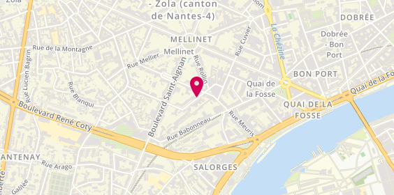 Plan de MONTARU Michelle, 5 Rue Jenner, 44100 Nantes