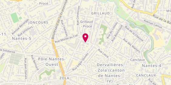 Plan de TRAVERS Justine, 47 Rue Littre, 44100 Nantes