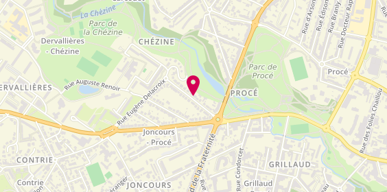 Plan de TESTART Aurore, 16 Rue Jean Baptiste Corot, 44100 Nantes
