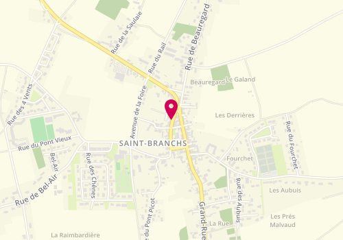 Plan de BERNIER Delphine, 2 Bis Rue de la Poste, 37320 Saint-Branchs