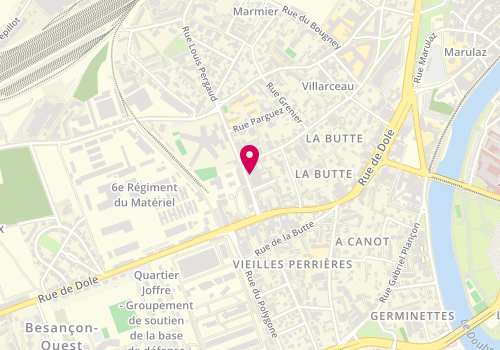 Plan de MARTIN Fabienne, 4 M Rue Pergaud, 25000 Besançon
