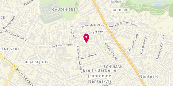 Plan de BIZEUL Emmanuelle, 32 Rue Hector Berlioz, 44300 Nantes