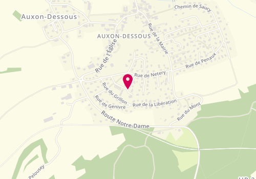 Plan de DEBOURG Caroline, 9 Rue des Erables, 25870 Auxon-Dessous