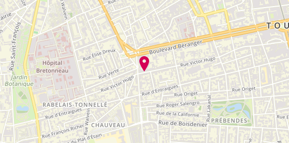 Plan de MAINGUIN Arnaud, 197 Rue Victor Hugo, 37000 Tours