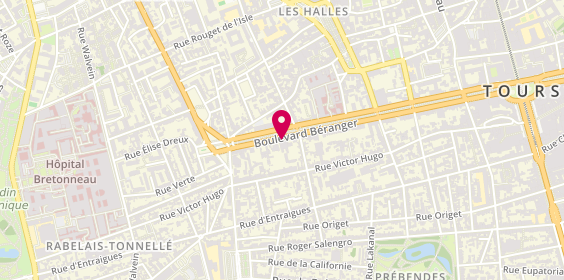 Plan de HUVET Maud, 112 Boulevard Béranger, 37000 Tours