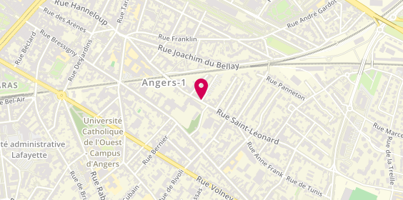 Plan de MAUILLON Alice, 35 Rue Saint Léonard, 49000 Angers
