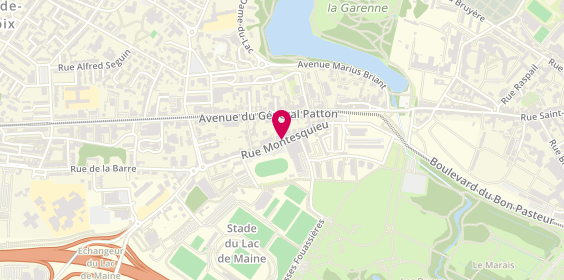 Plan de HUAU Carine, 36 Bis Rue Montesquieu, 49000 Angers