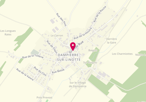 Plan de SIMONIN Sandrine, 1 Place Place de l'Eglise, 70230 Dampierre-sur-Linotte