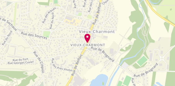 Plan de PÂRIS Anaïs, 38 Rue de Belfort, 25600 Vieux-Charmont
