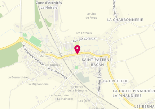 Plan de LE FLOHIC Justine, 30 Rue de la Gare, 37370 Saint-Paterne-Racan