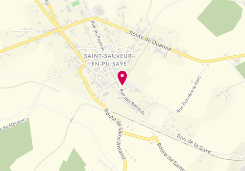 Plan de RAVISE Delphine, Place du Chateau, 89520 Saint-Sauveur-en-Puisaye