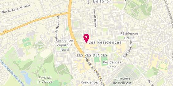 Plan de GOMEZ Laurence, 23 Rue de Bruxelles, 90000 Belfort
