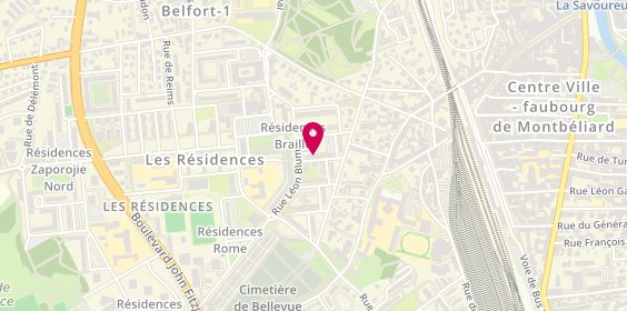 Plan de DUQUET Nathalie, 8 Rue Claude Perrault, 90000 Belfort