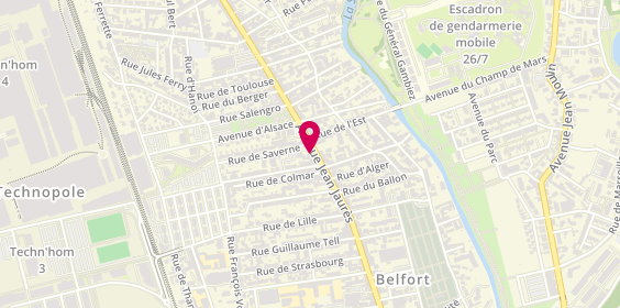 Plan de MAUFFREY Véronique, 87 Avenue Jean Jaurès, 90000 Belfort