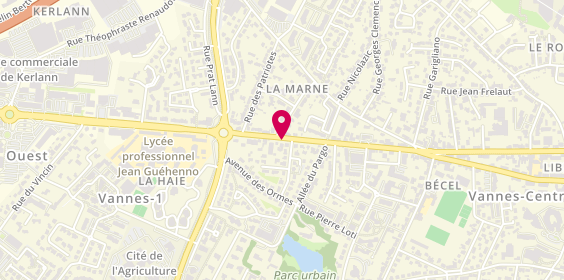 Plan de OFFREDO Amélie, 59 Avenue de la Marne, 56000 Vannes