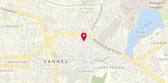Plan de MARZIN Mathieu, 32 Rue du Lieutenant Colonel Maury, 56000 Vannes