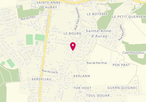 Plan de LE BERRIGAUD Claudine, 1 Rue Job le Bayon, 56400 Sainte-Anne-d'Auray