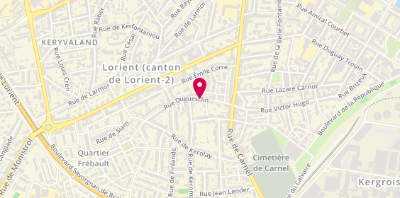 Plan de LE DOUSSAL Charles, 26 Rue Bertrand du Guesclin, 56100 Lorient