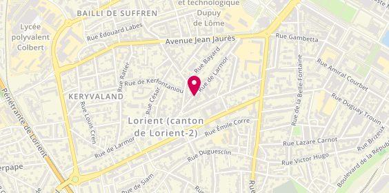 Plan de CADET Céline, 58 Rue de Larmor, 56100 Lorient