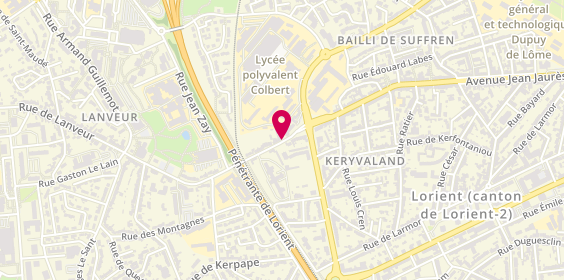 Plan de HOUEL Justine, 41 Rue de Kerjulaude, 56100 Lorient