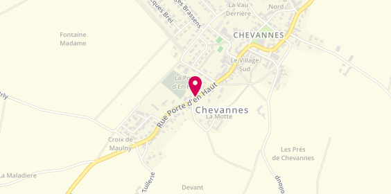 Plan de BERTHEAU Sylvette, 42 Rue Porte d'En Haut, 89240 Chevannes