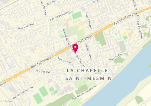 Plan de PROVOST Ophélie, 20 Allee des Tilleuls, 45380 La Chapelle-Saint-Mesmin
