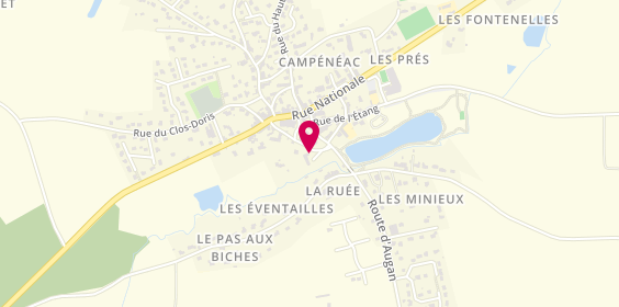 Plan de BIZE Delphine, 20 Rue de la Fontaine, 56800 Campénéac