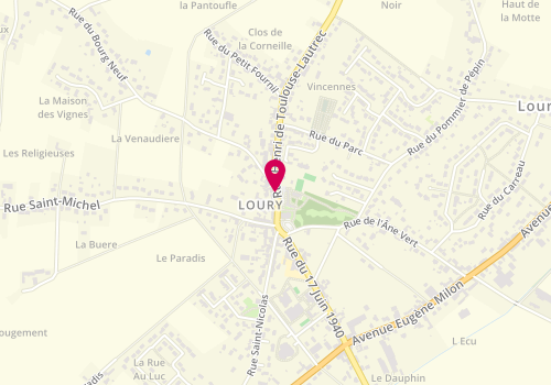 Plan de LIGER Perrine, 95 Bis Rue Henri Toulouse Lautrec, 45470 Loury