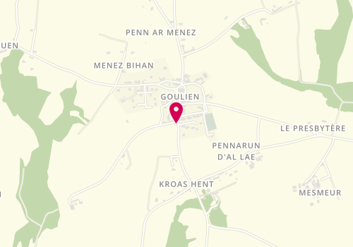 Plan de SELLIN Morgane, 1 Route du Croissant, 29770 Goulien