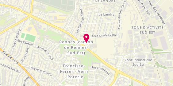 Plan de LE FALHER Christelle, 1 Square Marcel Bozzuffi, 35000 Rennes