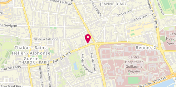 Plan de GOUBERT Aline, 125 Rue de Paris, 35000 Rennes
