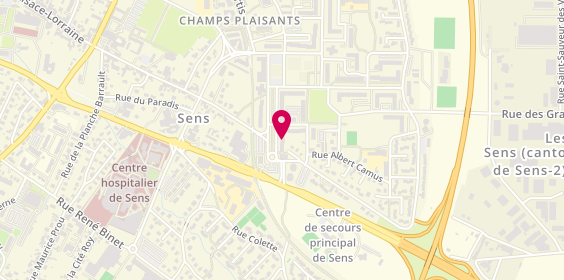 Plan de HERCE Jean-Marie, 12 promenade des Champs Plaisants, 89100 Sens